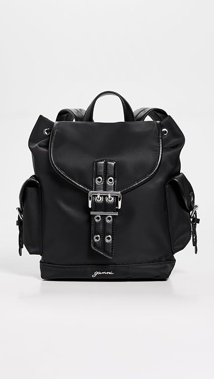 Ganni Women's Bucky Backpack Small, Black, One size