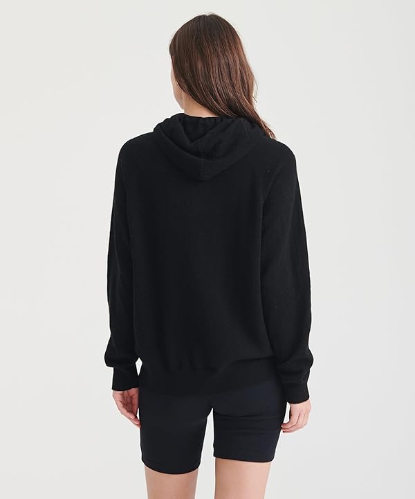 NAADAM womens Signature Cashmere Zip Up Hoodie