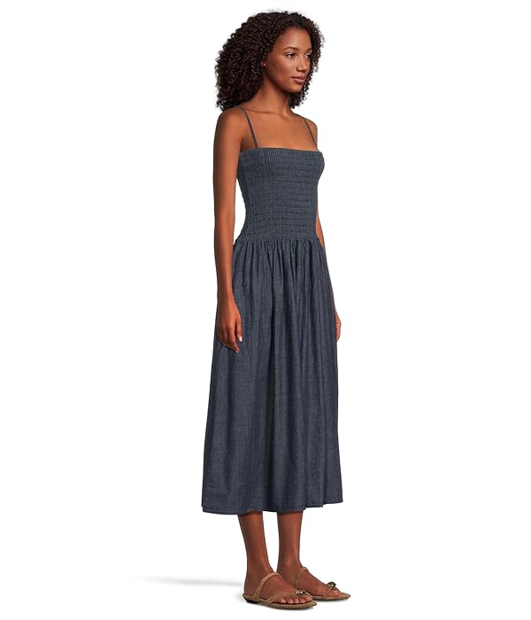 Madewell Women's Smocked Indigo Cami Sundress in Rinse Wash