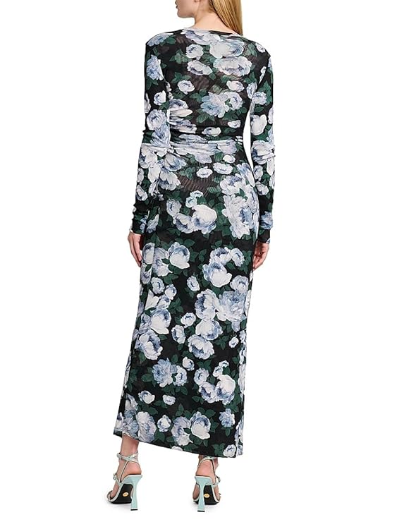 Bunch Of Roses Mesh Maxi Dress