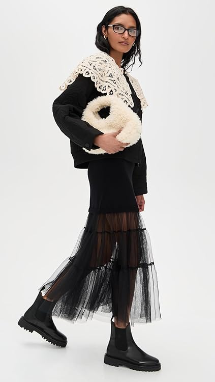 Sea Women's Adelina Battenberg Lace Quilted Puffer Jacket