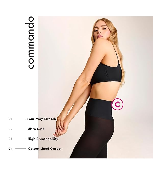 commando Women's Fleece Lined Opaque Tights