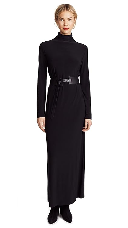 Norma Kamali Women's Long Sleeve Turtleneck Gown