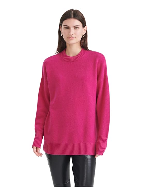 NAADAM Womens Luxe Cashmere Oversized Crewneck Sweater