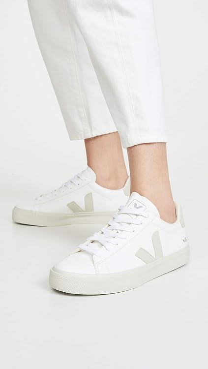 Veja Women's Campo Sneakers, White/Natural, 6 Medium US