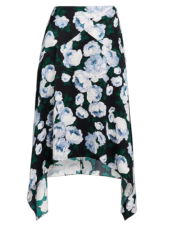 Bunch Of Roses Handkerchief Midi-Skirt