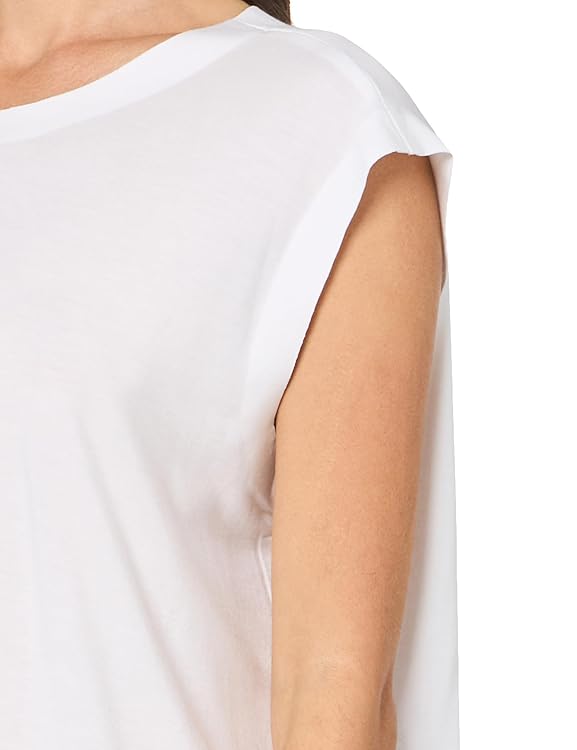 Norma Kamali Women's Sleeveless Boyfriend Cropped Crewneck Top