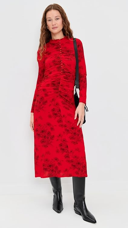 Sea Women's Cornelia Print Long Sleeve Midi Dress
