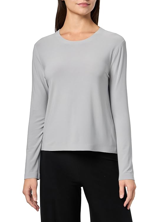 Norma Kamali Women's Cropped Long Sleeve T