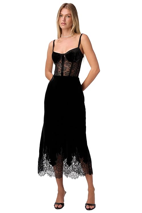 Cami NYC Women's Georgiana Velvet Midi Skirt