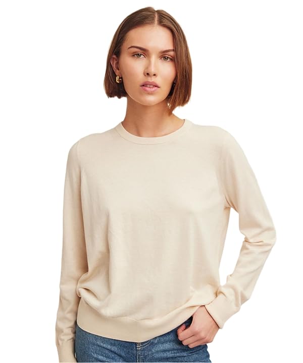 NAADAM Womens Soft by Naadam Cotton Cashmere Crewneck