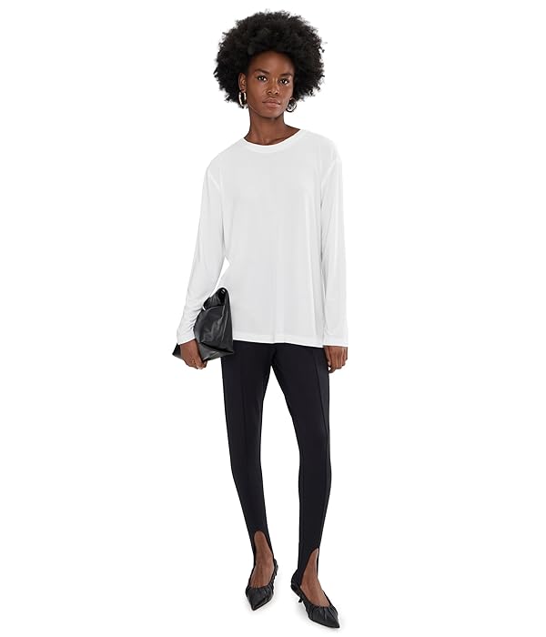 Norma Kamali Womens Oversized Long Sleeve Top