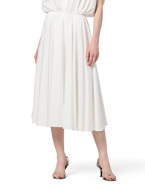 Norma Kamali Womens Flared Skirt to Midcalf (25)