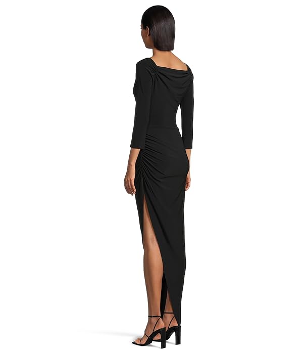 Norma Kamali Womens Off Shoulder Sweetheart Side Drape Gown