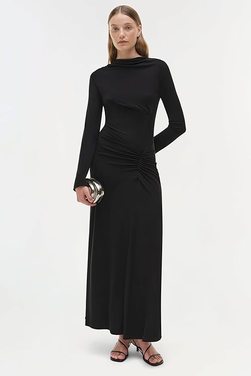 Ferrera Draped Jersey Midi Dress