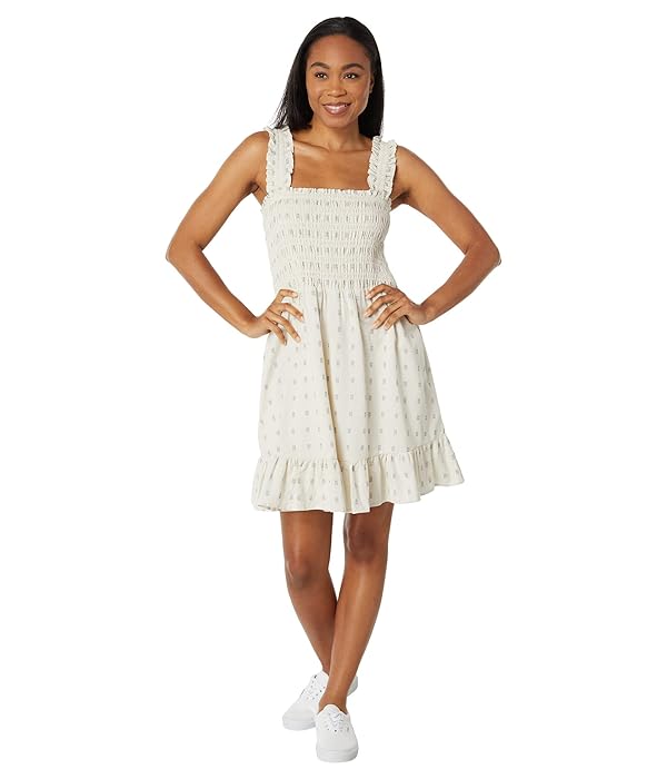 Madewell Lucie Smocked Tank Mini Dress in Textural Clipdot