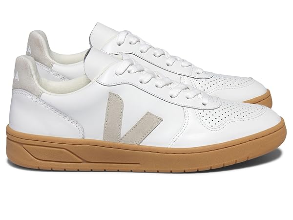 VEJA Women's V-10 Sneaker, Extra White/Natural, 4