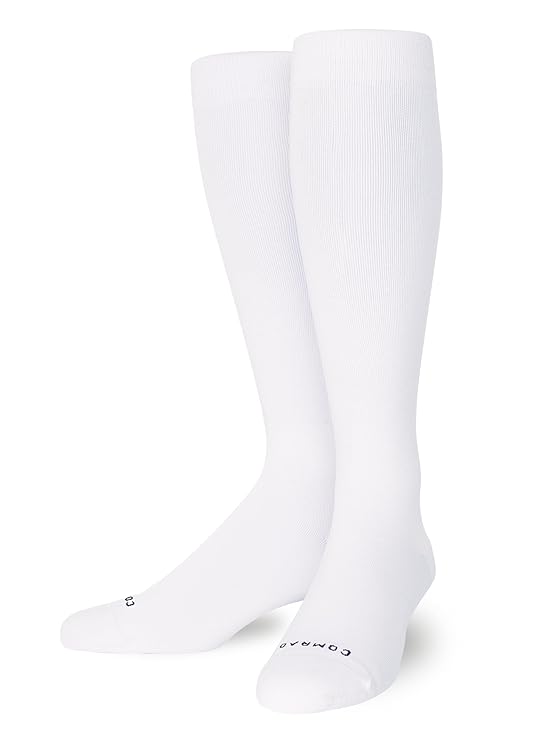 Comrad Breathable Knee High Compression Socks with Targeted Arch Support