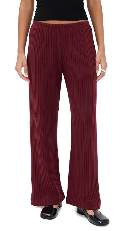 DONNI. Women's The Sweater Rib Simple Pants