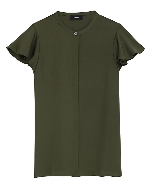 Theory Women's Ruffle Sleeve Top