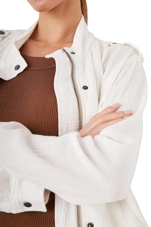 Collins Jacket in Gauze White