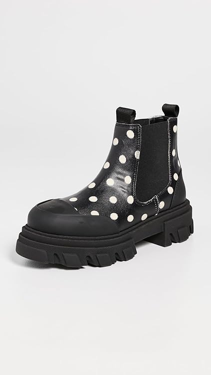 Ganni Women's Cleated Low Chelsea Boots In Printed Pelinova