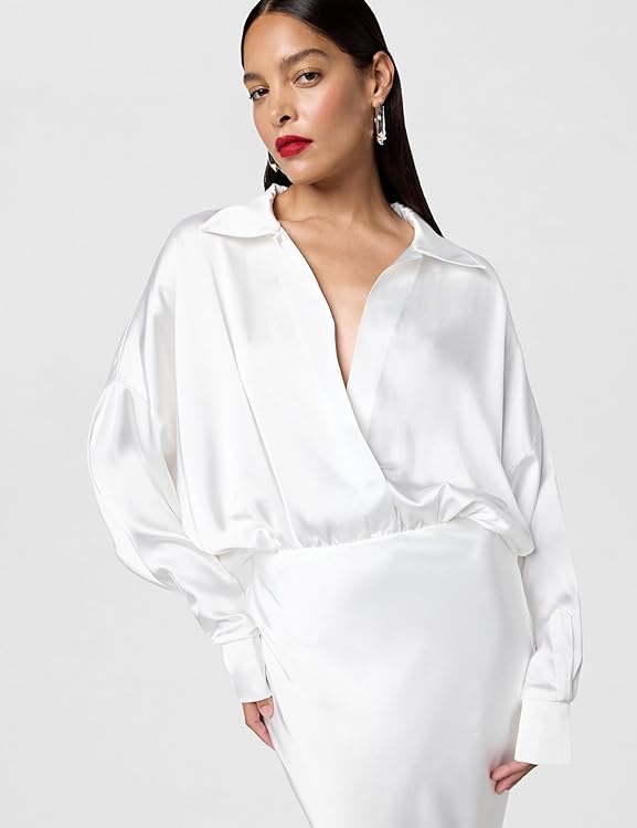 Norma Kamali Women's Super Oversized Boyfriend Nk Shirt Gown