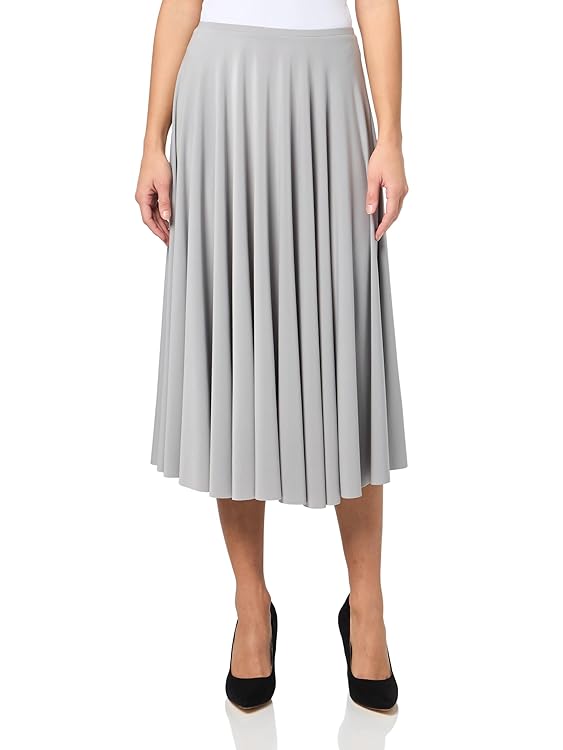 Norma Kamali Women's Flared Skirt to Midcalf (25)