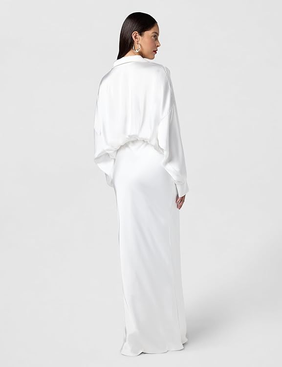 Norma Kamali Women's Super Oversized Boyfriend Nk Shirt Gown