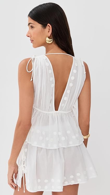 Ulla Johnson Women's Anya Plunge V Neck Top Coverup