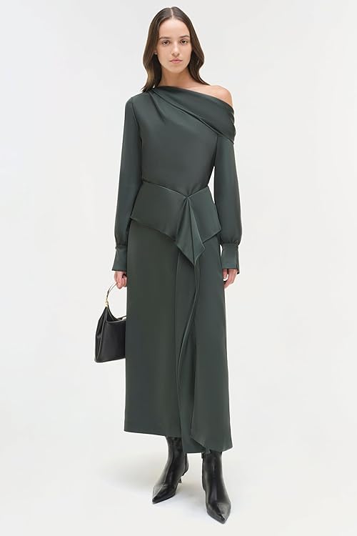 Maria Satin Midi Skirt