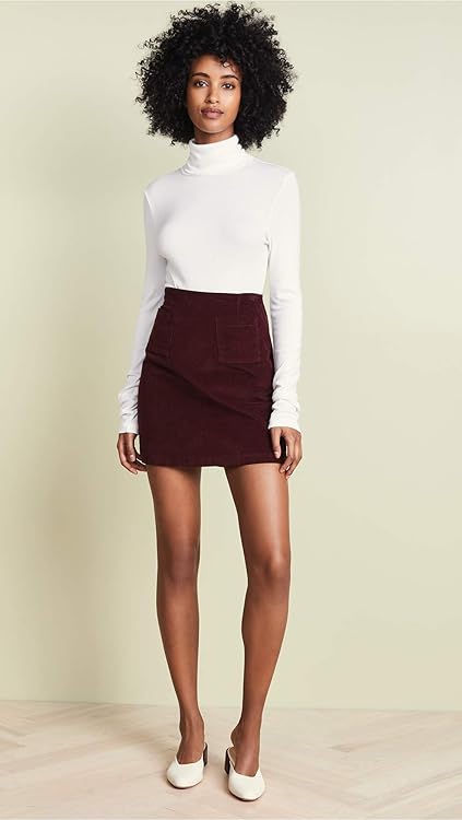 Splendid Women's 1x1 Rib Classic Long Sleeve Turtleneck Top
