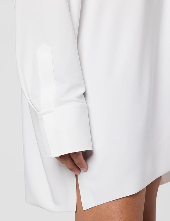 Norma Kamali Women's Oversized Boyfriend Nk Shirt Dress W/Collar Stand