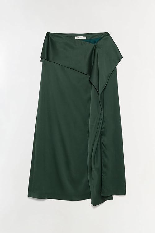Maria Satin Midi Skirt