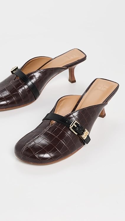Ganni Women's Sue Heeled Croco Mules