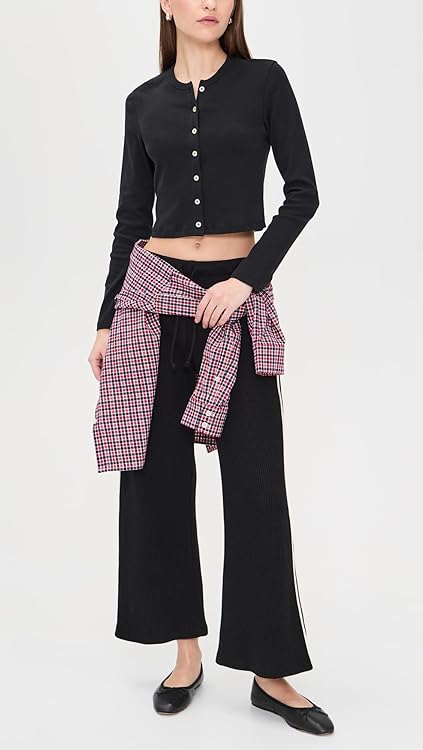 DONNI. Women's The Thermal Crop Stripe Pants