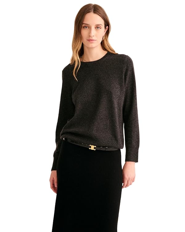 Women's Original Cashmere Crewneck Sweater (US, Alpha, Medium, Regular, Regular