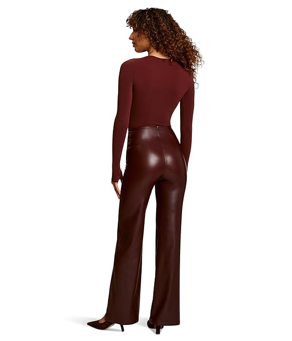 Commando Women's Faux Leather Wide Leg Pants