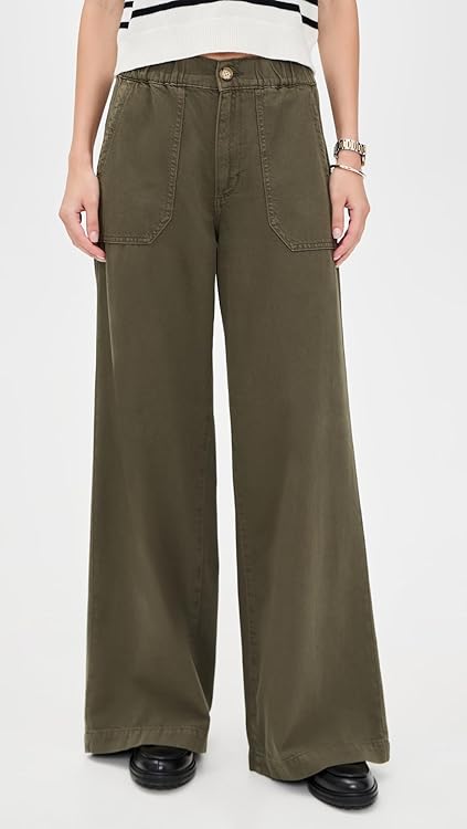 PAIGE Women's Rumi Pants Vintage Dark Chartreuse