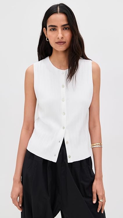 Vince Women's Button Up Sweater Shell