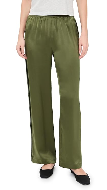 DONNI. Women's The Silk Stripe Simple Pants