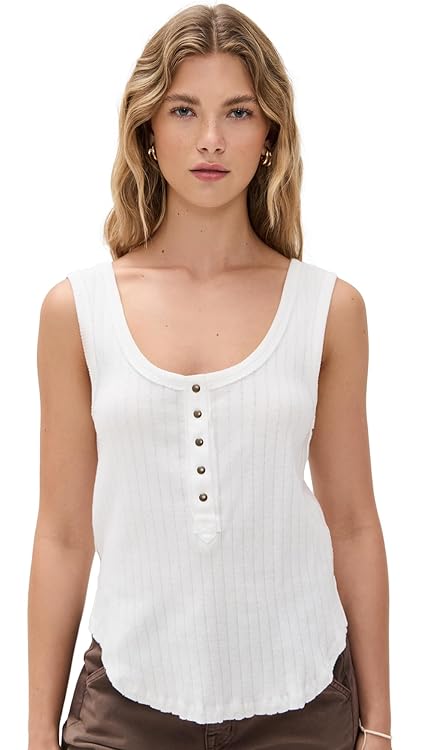 Free People Womens Care Bryson Henley Tank