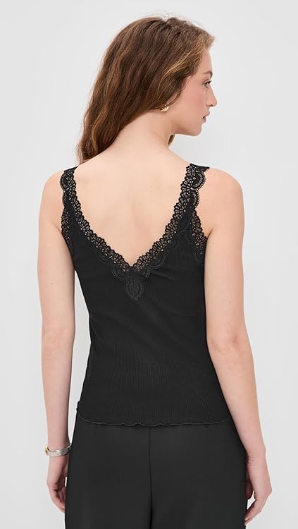 Madewell Women's Lace-Trim Ribbed Tank Top