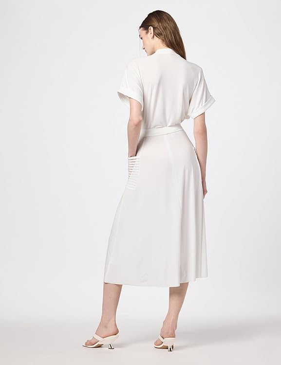 Norma Kamali Geralyn Short Sleeve Dress to Midcalf