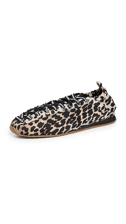 Ganni Women's Lace Up Sporty Ballerina Nylon Sneakers