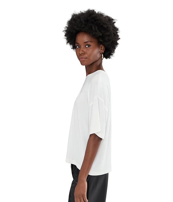 Norma Kamali womens Short Sleeve Boxy T