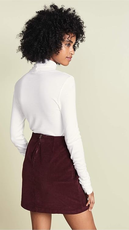 Splendid Women's 1x1 Rib Classic Long Sleeve Turtleneck Top