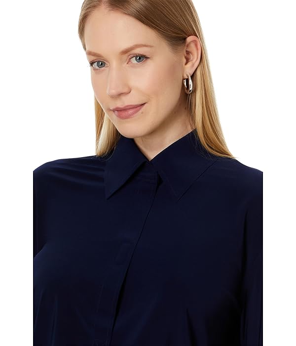 Norma Kamali Women's Nk Shirt W/Collar Stand