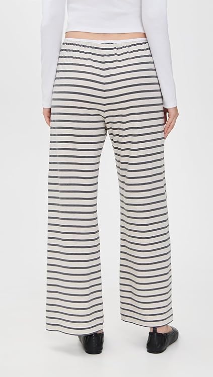 DONNI. Women's The Stripe Jersey Bow Simple Pants