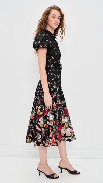 alice + olivia Women's Henrietta Midi Dress